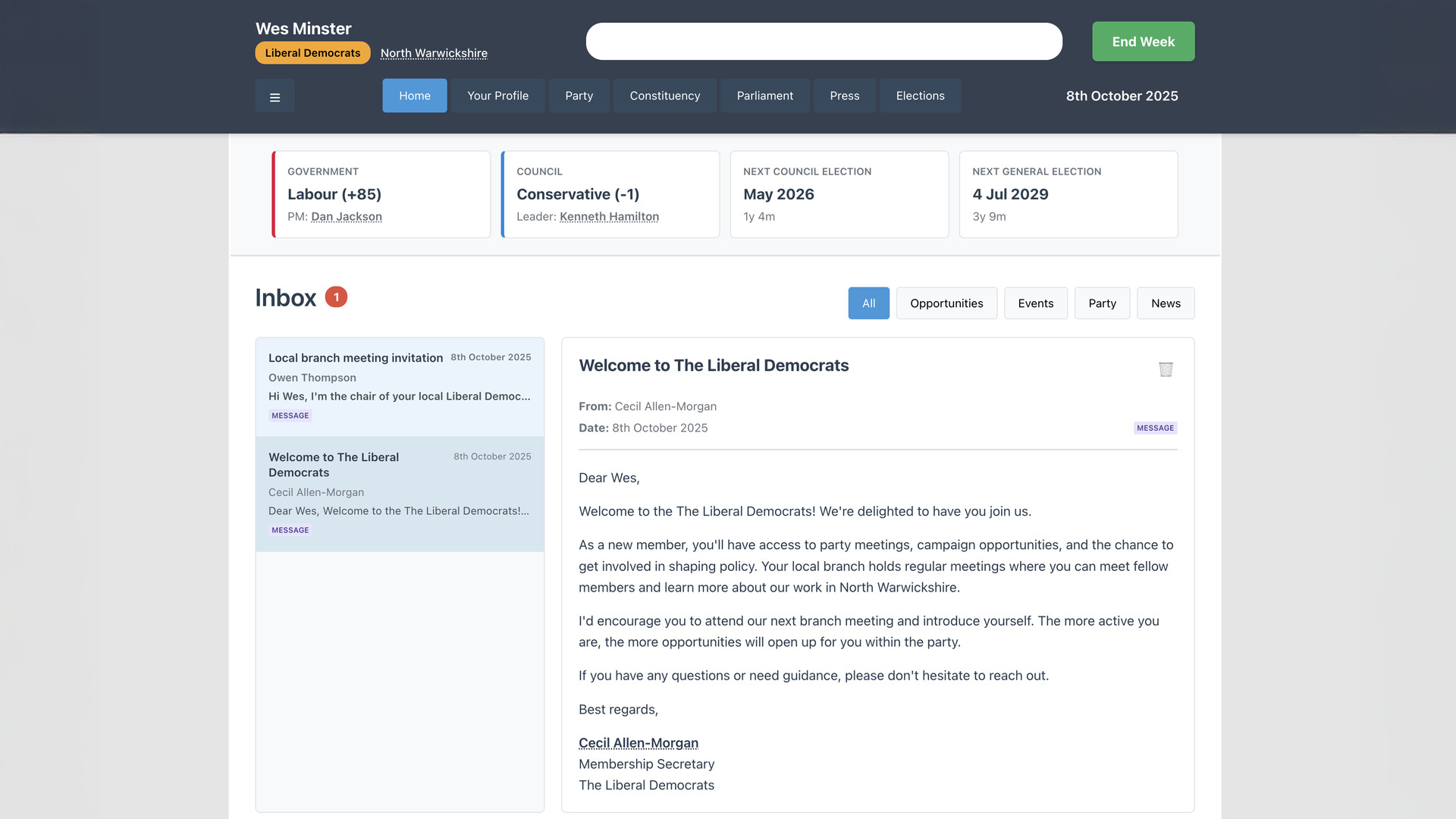 UK Politics Simulator screenshot #1