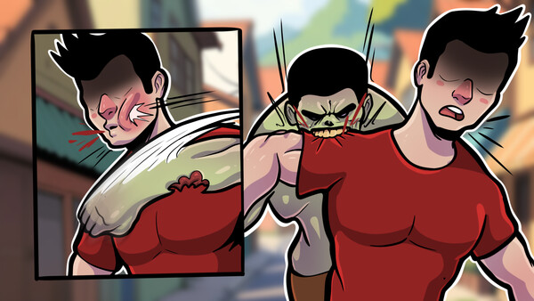 Screenshot of NTR & Zombies gameplay showing in-action mechanics