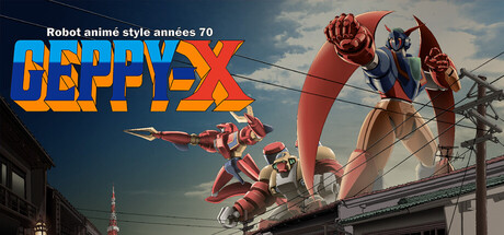 Geppy-X, robot animé style années 70