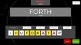 Word game showing the word "Forth"