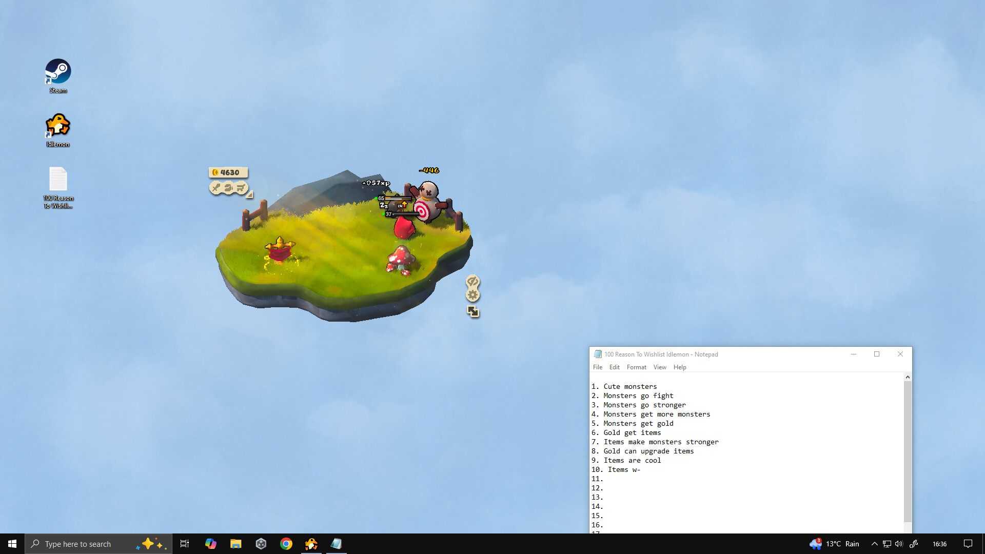 Idlemon screenshot #1