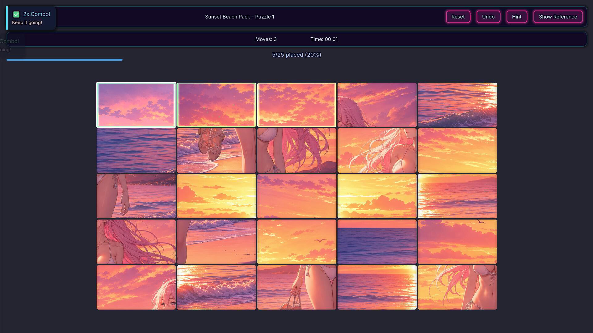 Bikini Heaven - Puzzle Pack - Sunset Beach screenshot 1
