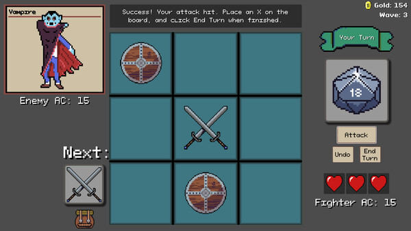 Screenshot of Tic Tac Rogue