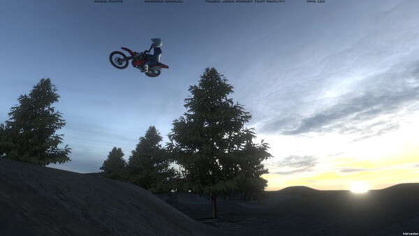 Screenshot of Motocross The Force gameplay showing in-action mechanics
