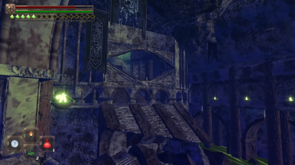 Screenshot of Forgotten Blood gameplay showing in-action mechanics