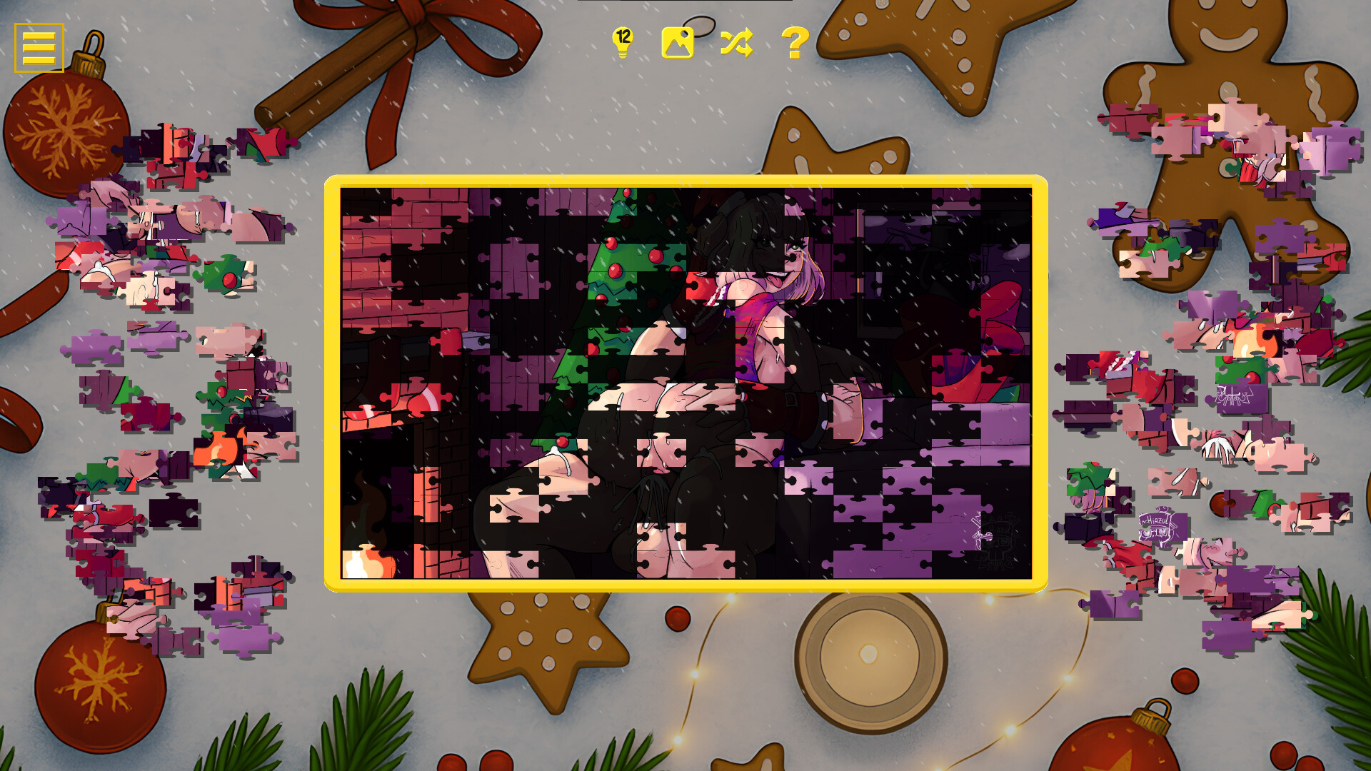 Naughty Christmas Jigsaw screenshot #3