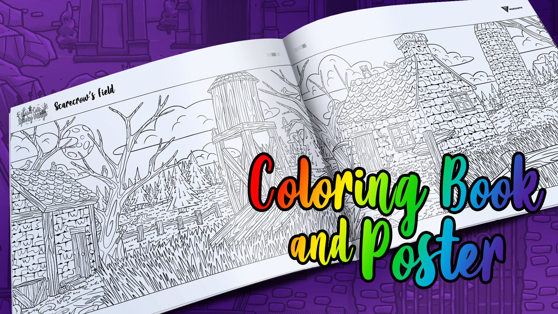 Hidden Cats in Spooky Village - Coloring Book and Poster Featured Screenshot #1