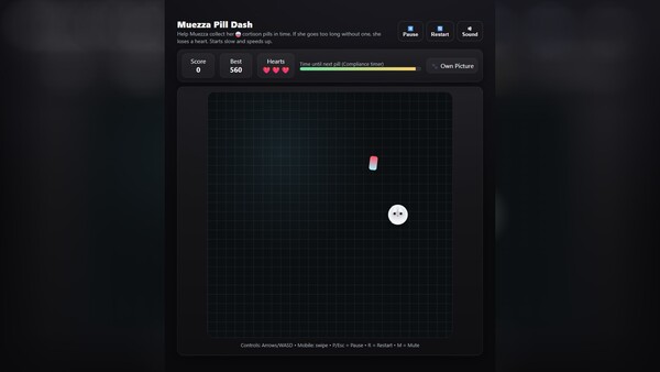 Screenshot of Muezza Pill Dash