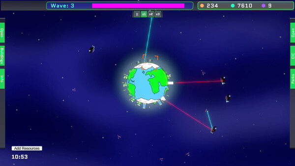 Screenshot of Earth's Last Stand gameplay showing in-action mechanics