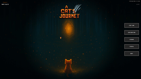 Screenshot of A Cat's Journey gameplay showing in-action mechanics