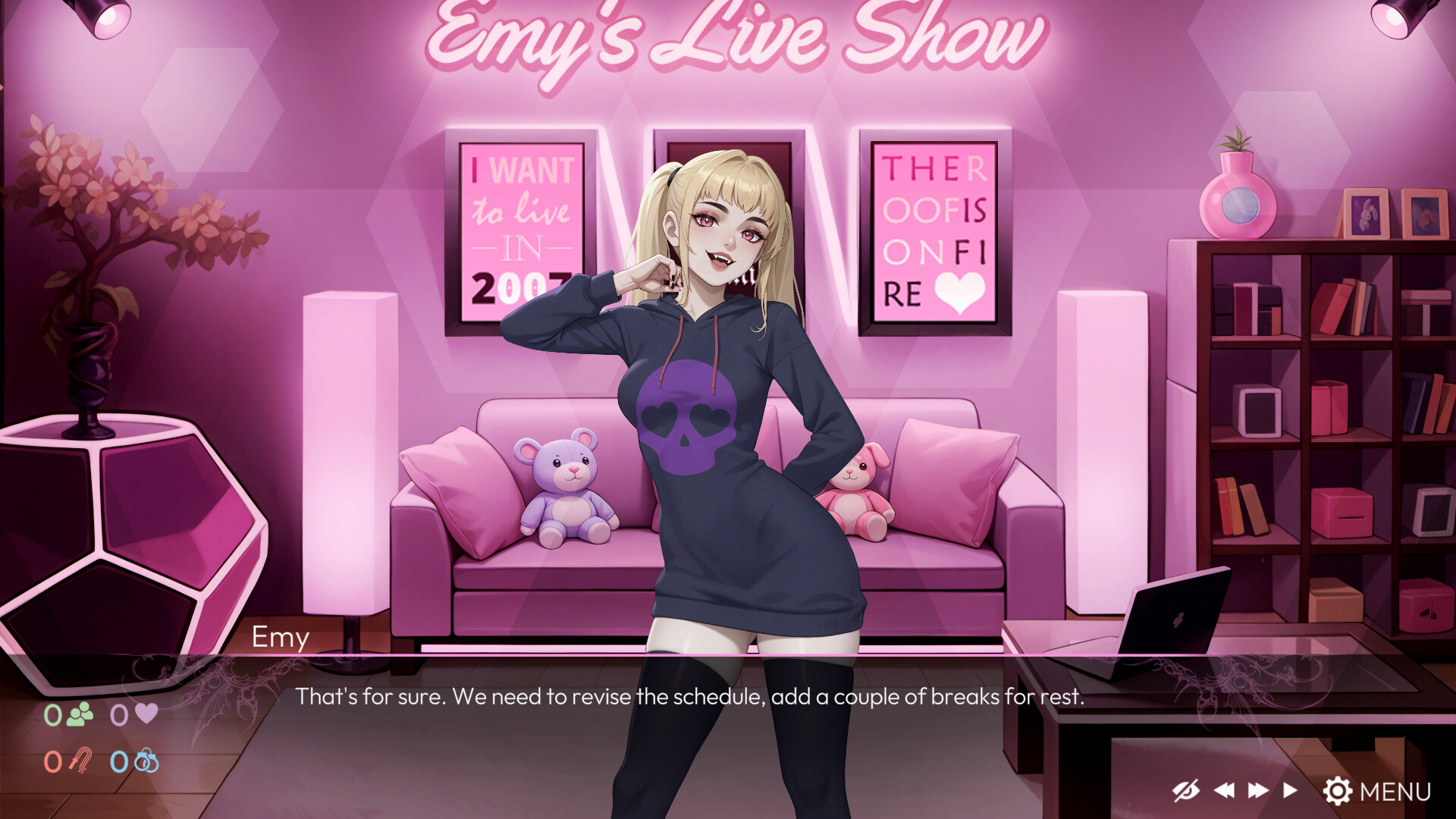 EmyLiveShow Origins: Emy The Vampire Queen Demo scene