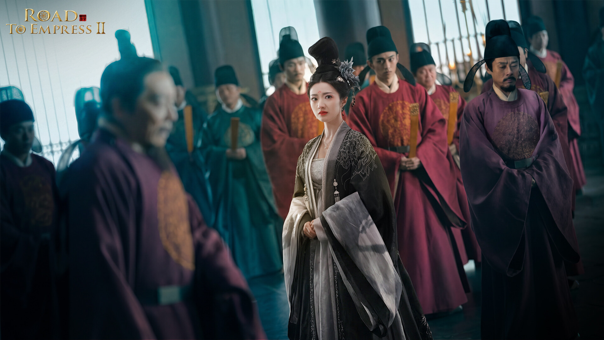 A cinematic palace scene from Road to Empress II