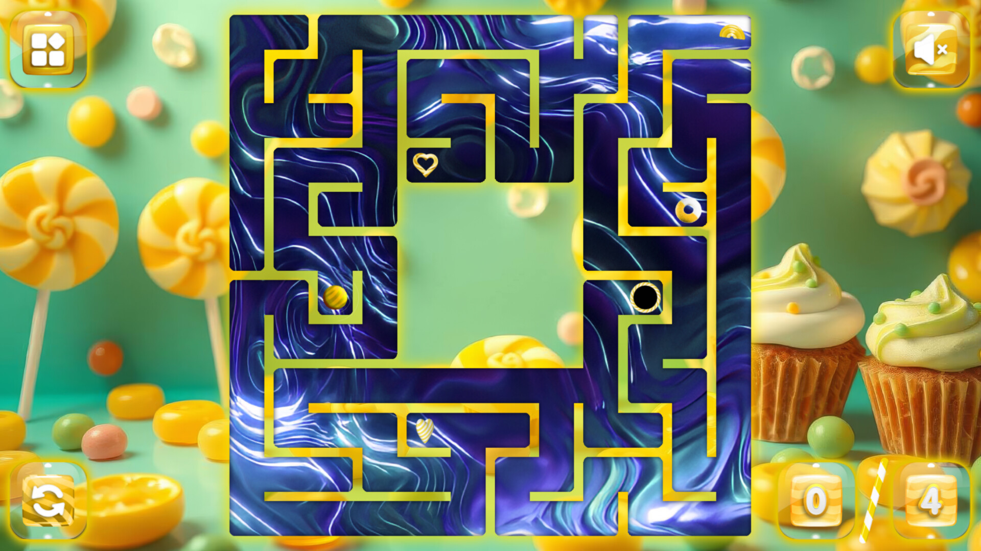 Sweetie Candy Maze: Yellow Lemon screenshot 1