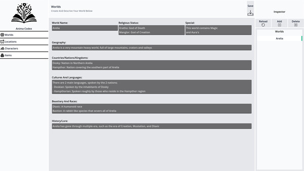 Скриншот из Anima Codex