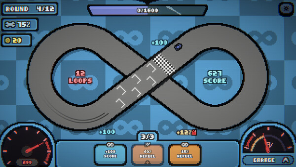 Screenshot of The Loopler gameplay showing in-action mechanics
