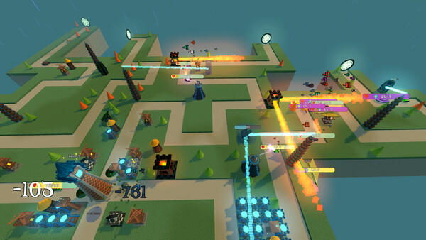 Screenshot of Total Tower Engine gameplay showing in-action mechanics
