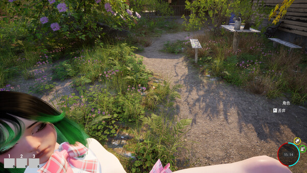 Screenshot of 黑暗中的收获 gameplay showing in-action mechanics