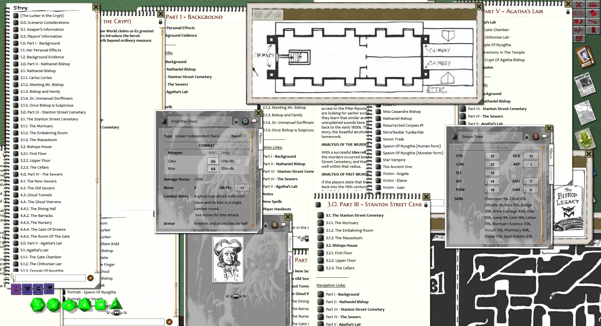 Fantasy Grounds - Call of Cthulhu: Fatal Experiments screenshot 1