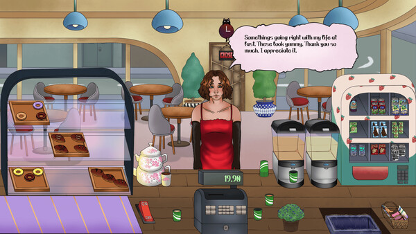Screenshot of Anna's Bakery Shop gameplay showing in-action mechanics