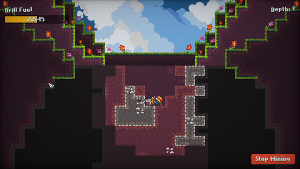 Screenshot of Diggin gameplay showing in-action mechanics