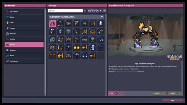 Oxygen Not Included: Neutronium Cosmetics Pack