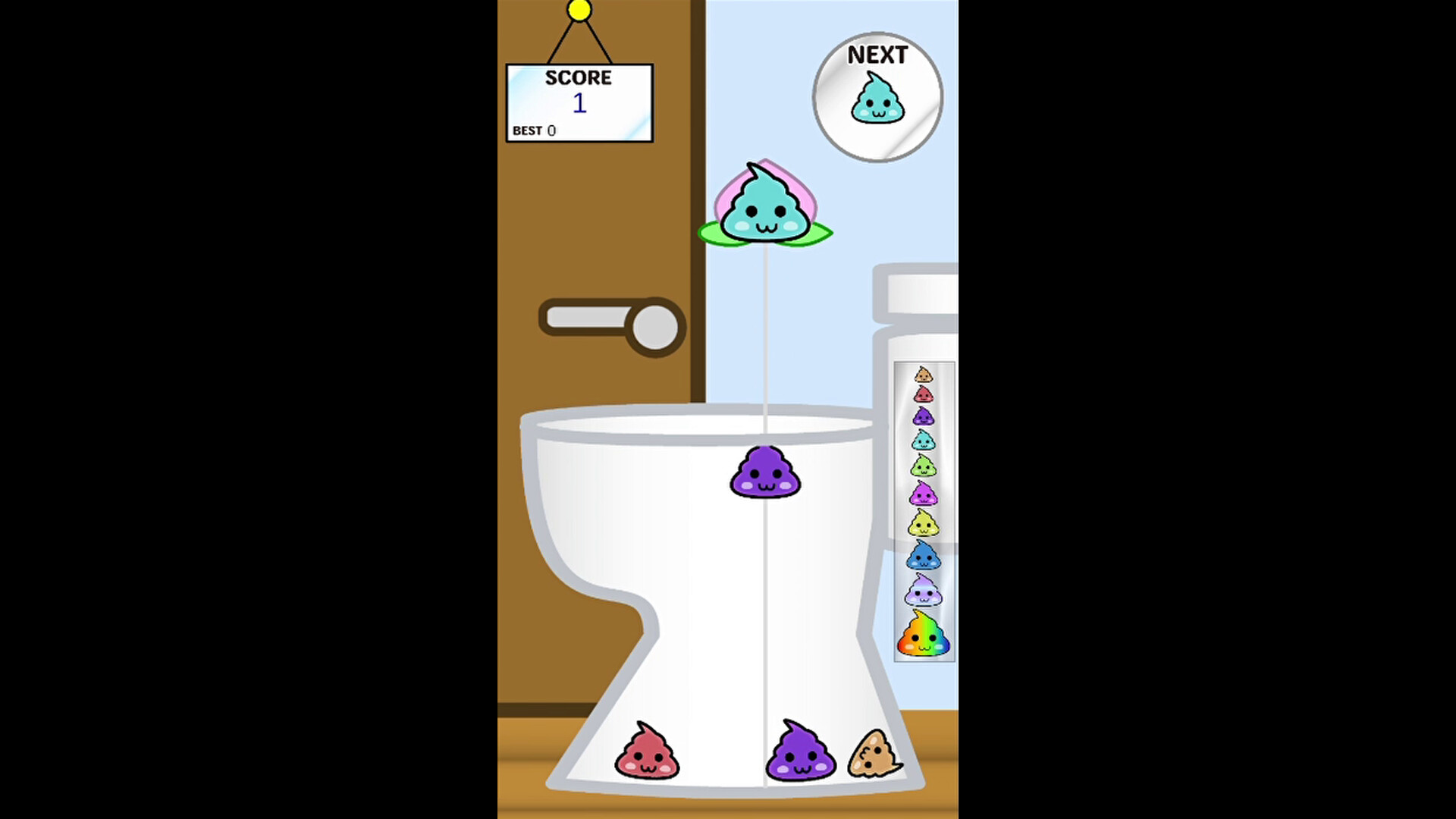 Poop Game【Suika-Style Falling Puzzle】 screenshot #2
