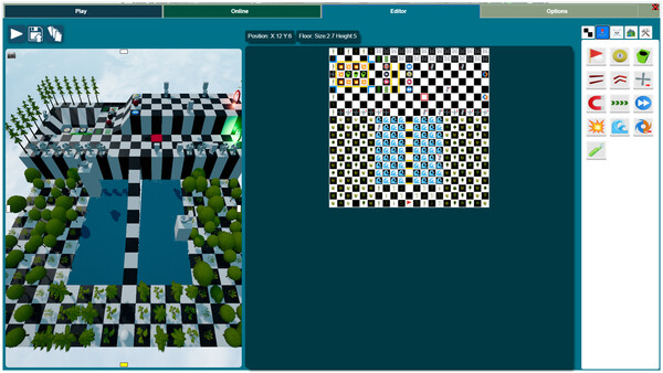 Screenshot of Super Billards Maker gameplay showing in-action mechanics