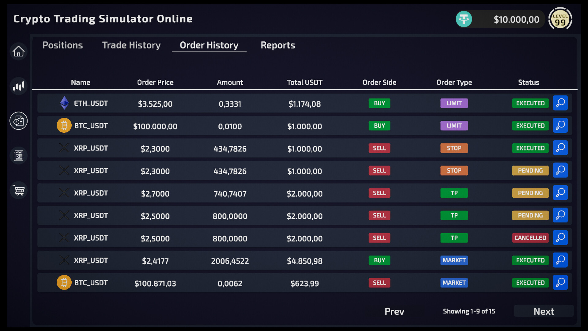 Crypto Trading Simulator – Screenshot 13