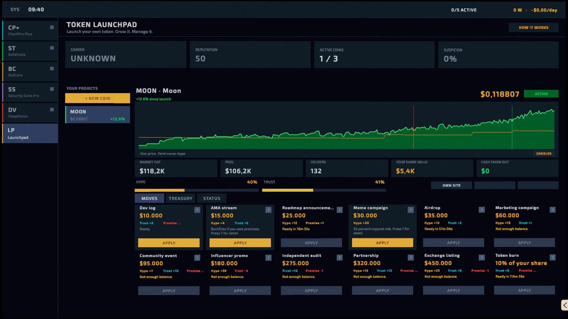 Crypto Trading Simulator screenshot