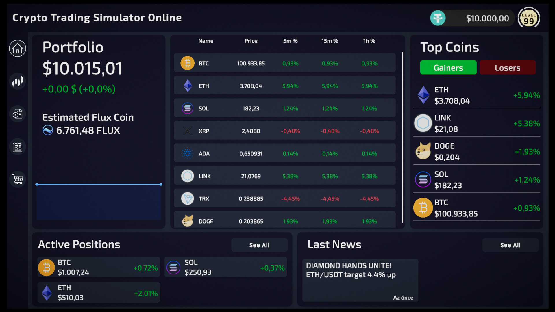Crypto Trading Simulator screenshot #2