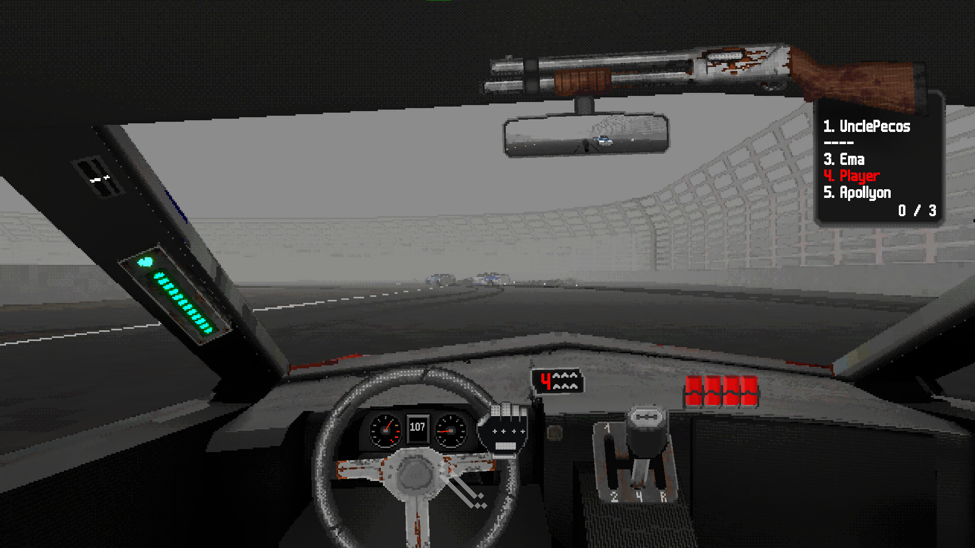 Half Grip night race with headlights and drifting cars on wet asphalt