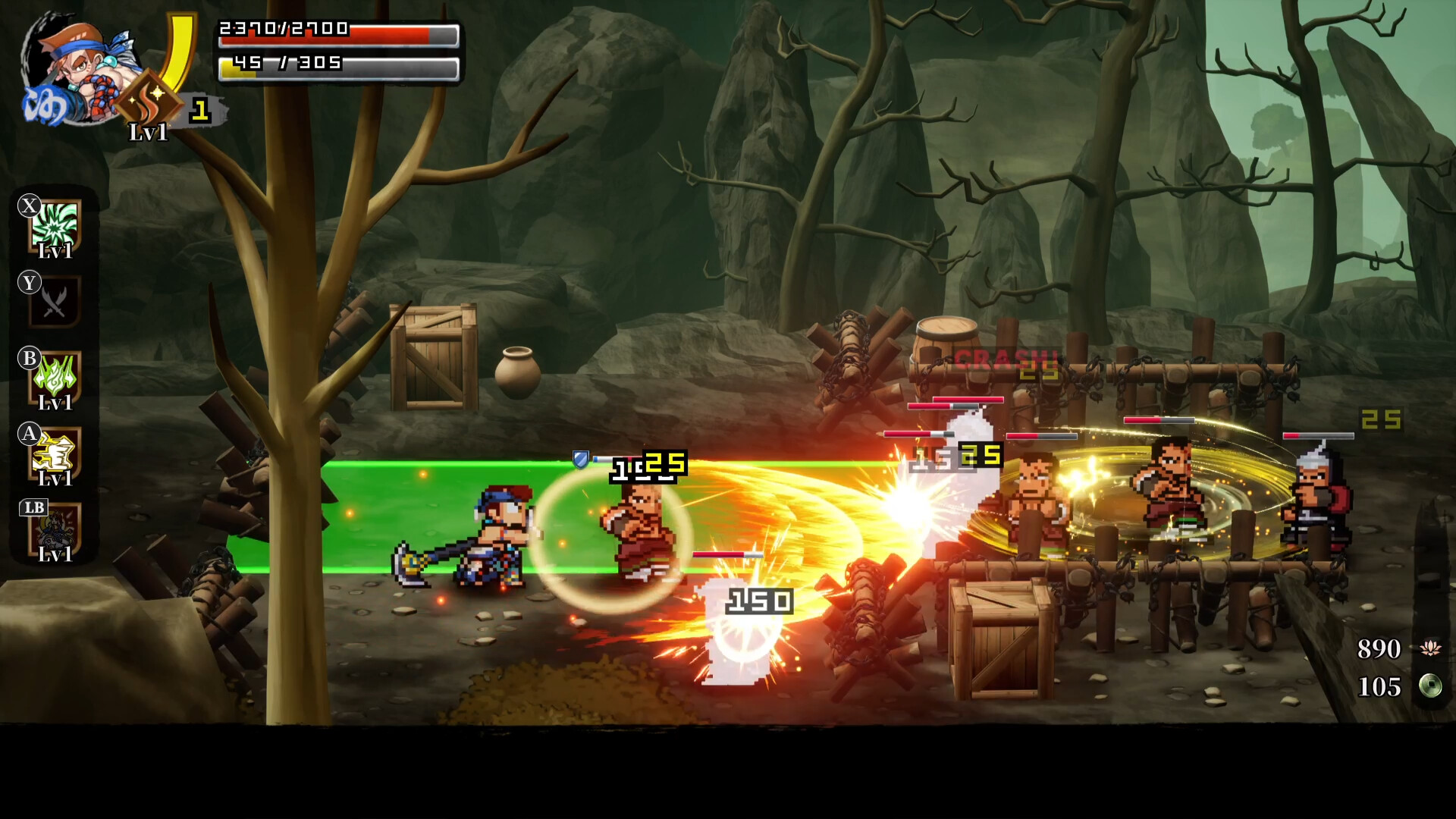 Comedic combat in River City Saga: Journey to the West