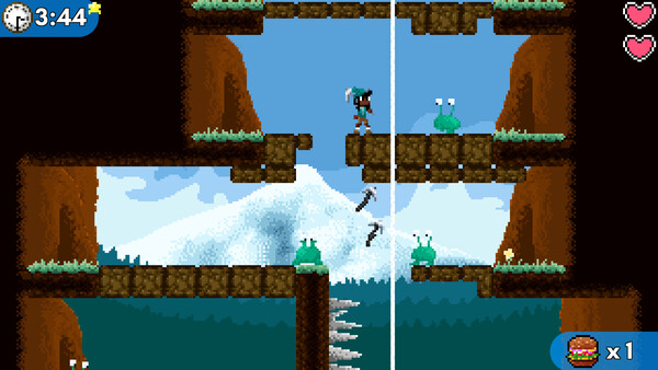 Screenshot of Super Climb Up!! gameplay showing in-action mechanics