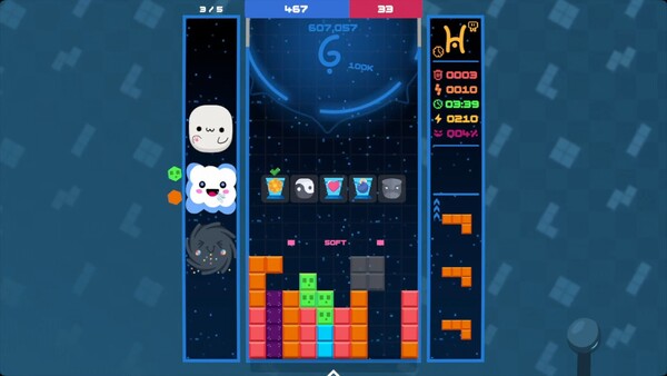 Screenshot of Polydrop gameplay showing in-action mechanics