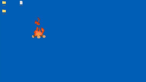 Pixel Bonfire (Desktop Mascot)for windows and Linux 1