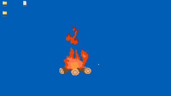 Pixel Bonfire (Desktop Mascot) game for windows Pc 1