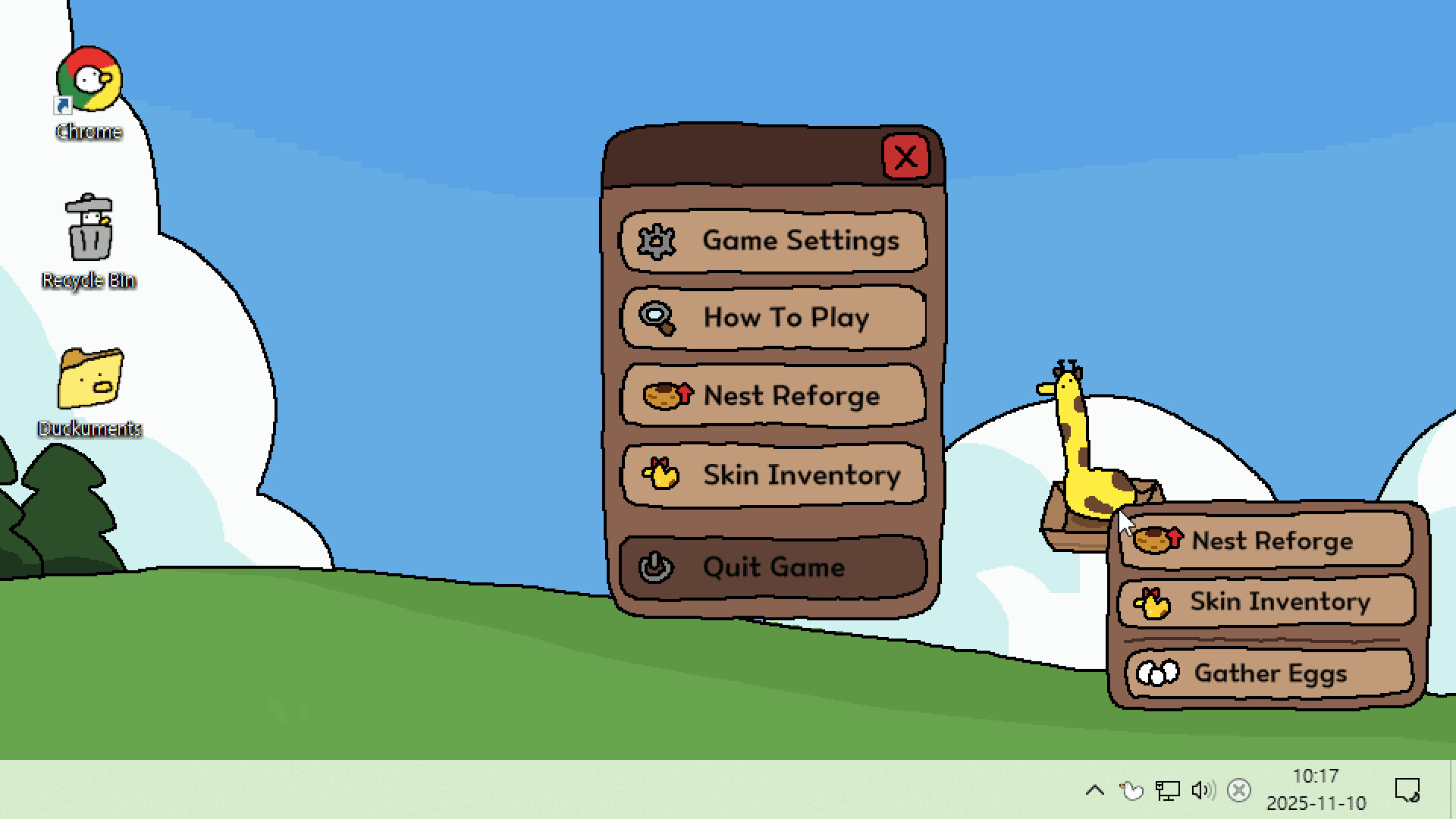 #4. My Eggduck (Desktop Random Idle Clicker) (Steam) By: 10001 & caku