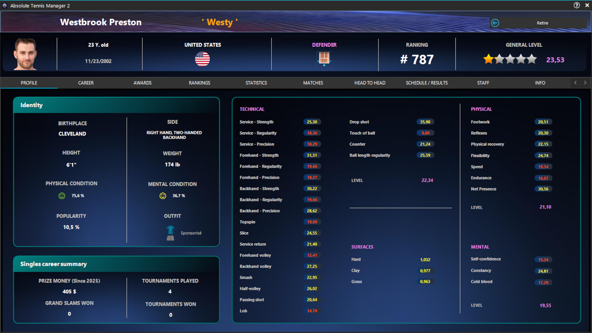 Absolute Tennis Manager 2 screenshot #2