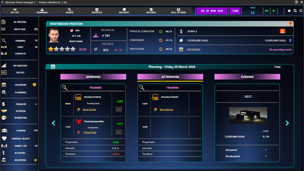 Screenshot of Absolute Tennis Manager 2