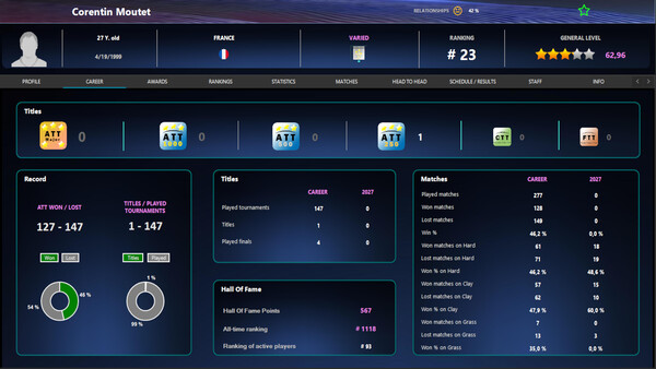 Screenshot of Absolute Tennis Manager 2