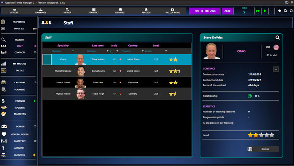 Screenshot of Absolute Tennis Manager 2