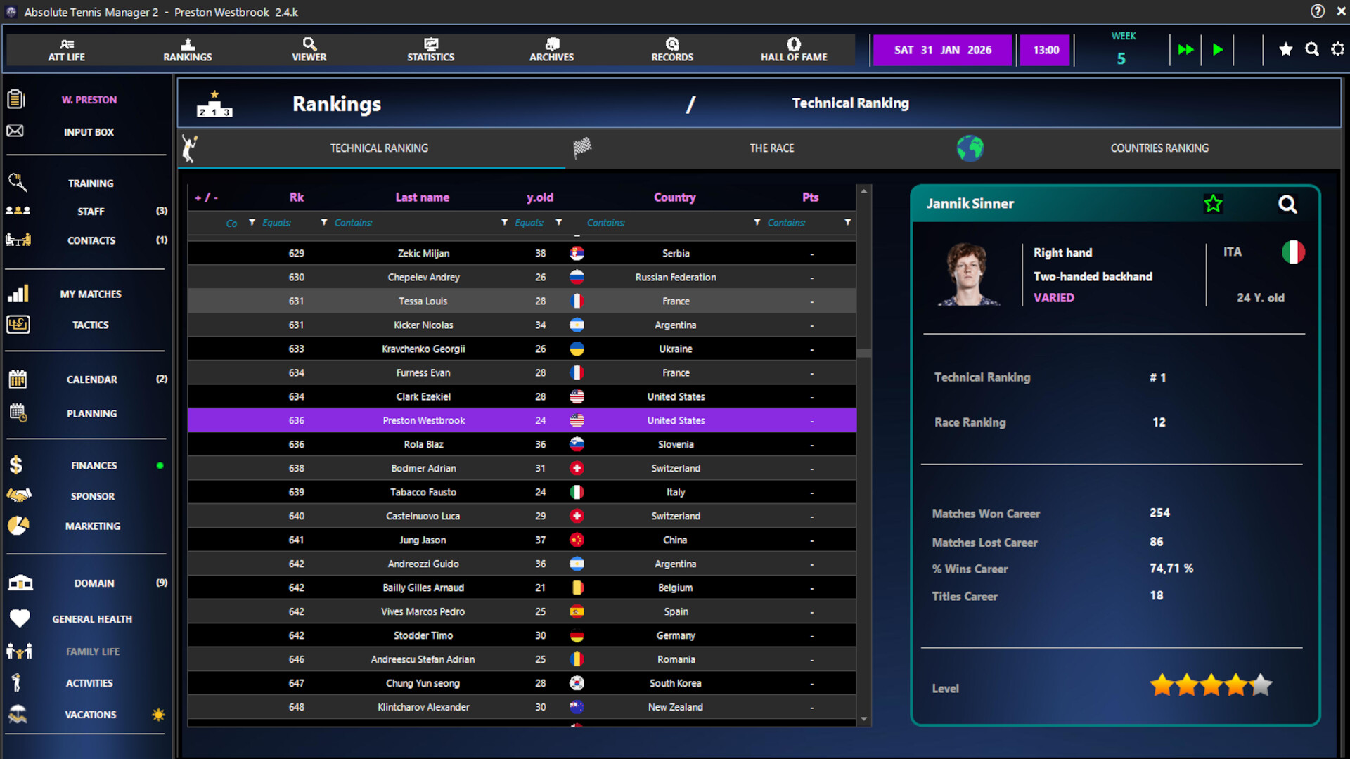 Absolute Tennis Manager 2 screenshot #11