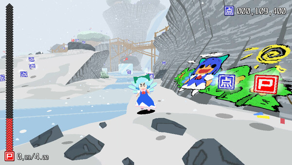 Screenshot of Cirno! Lifts a Boulder