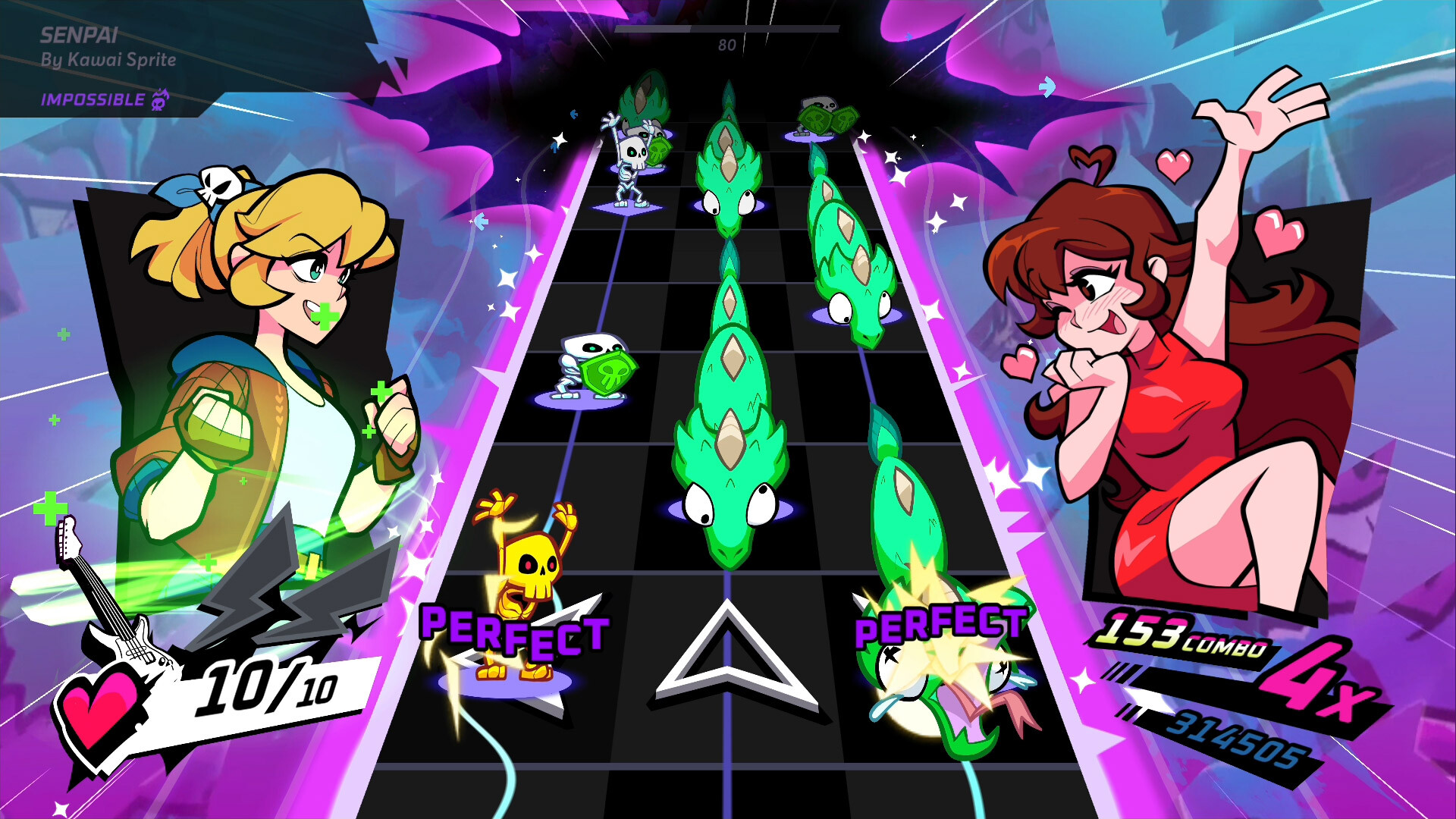 Rift of the NecroDancer: Friday Night Funkin' - "Senpai" - Kawai Sprite Featured Screenshot #1