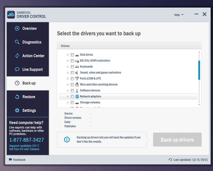 Gamefuel Driver Control Screenshot