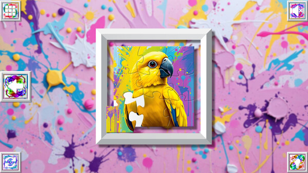 Color Splash: Parrots game for Linux 1