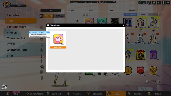 Freestyle2 - Aurora Character Coupon