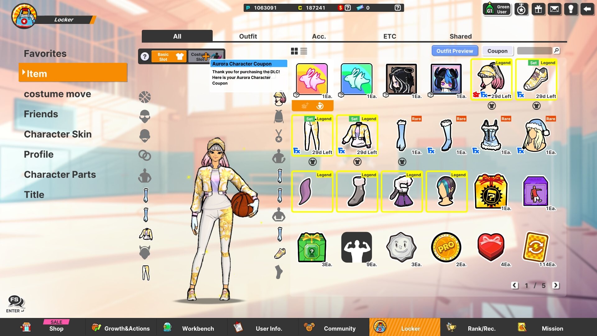 Freestyle2 - Aurora Character Coupon screenshot 1