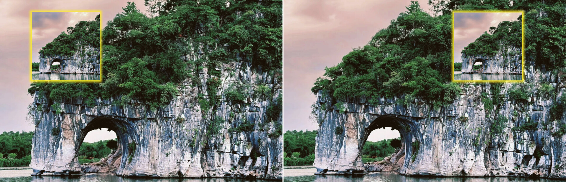 Xiangbi Mountain in Guilin city