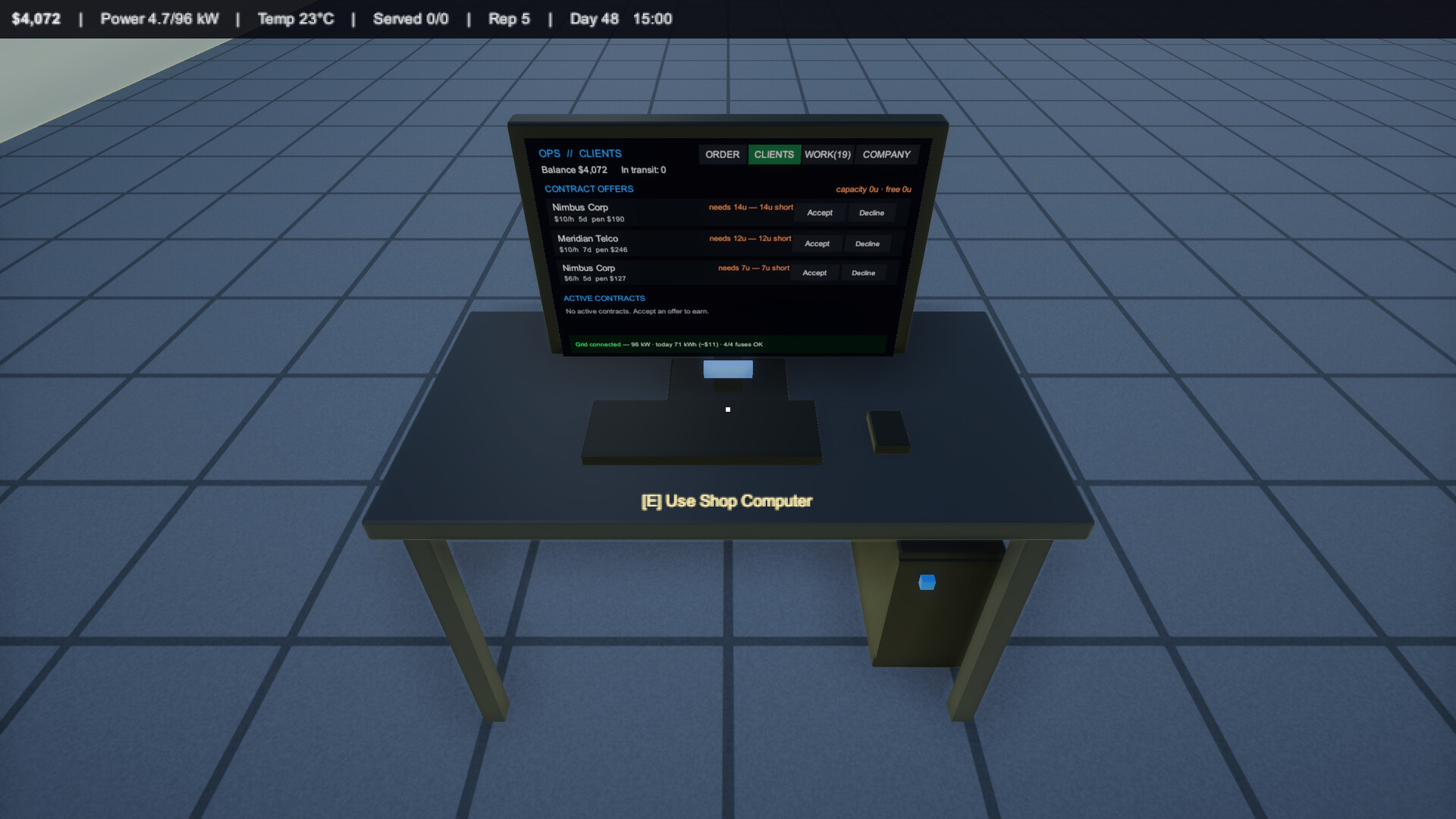 Datacenter Simulator screenshot